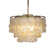 Chyrl 3 - Light Coastal Natural Capiz Shell Tiered Chandelier for Dining Table