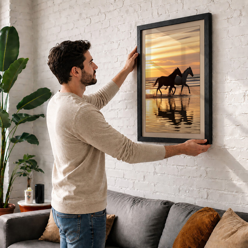 Rider At Dawn Coastal - Print, Unframed, A4 - 29.7 x 21.0 cm