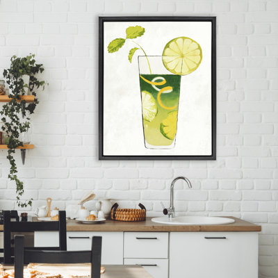 Cadre flottant Summer Cocktail Lime Mint, design par Lorenzo Collective