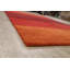 Tapis rouge / orange en laine noué à la main de conception unique 5 pi 5 po x 8 pi 5 po New Age
