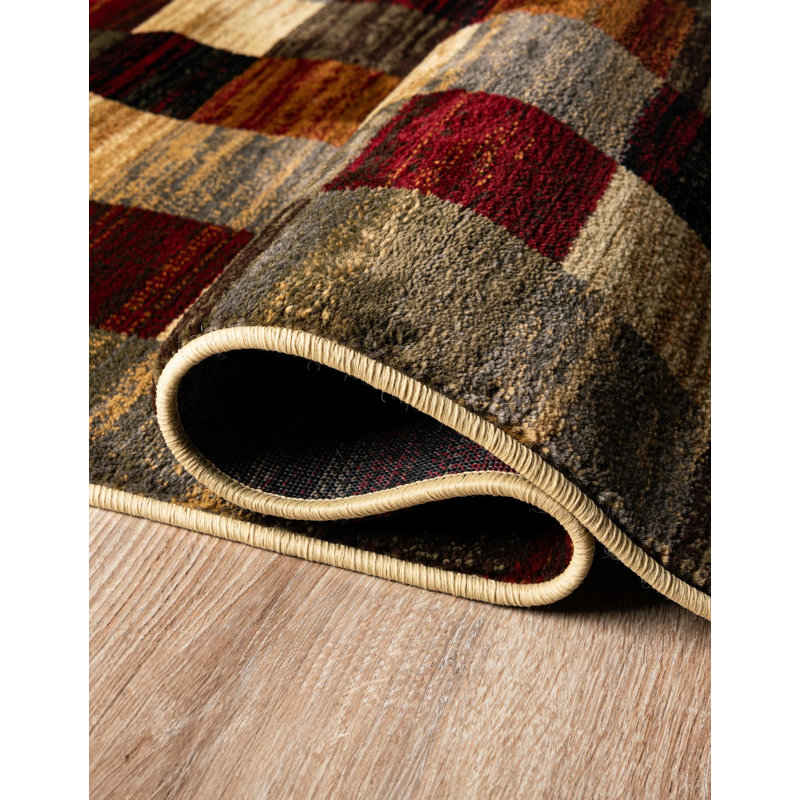Tapis abstrait Adetomiwa, Rectangle 10 pi x 14 pi 1 po