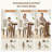 Parsons Tufted Dining Chairs, Diamond Button High Back Fabric Cushion, Solid Rubberwood Legs-129678034