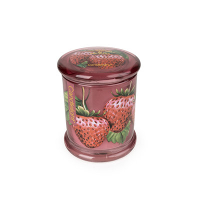 Fruity Scented Jar Candle with Glass Holder