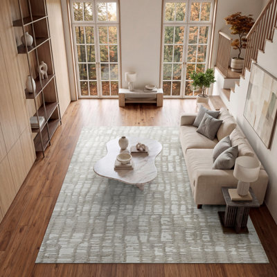 Liora Natural Grid Indoor/Outdoor Area Rug