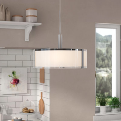 Perkinson 3 - Light Dimmable Drum Chandelier
