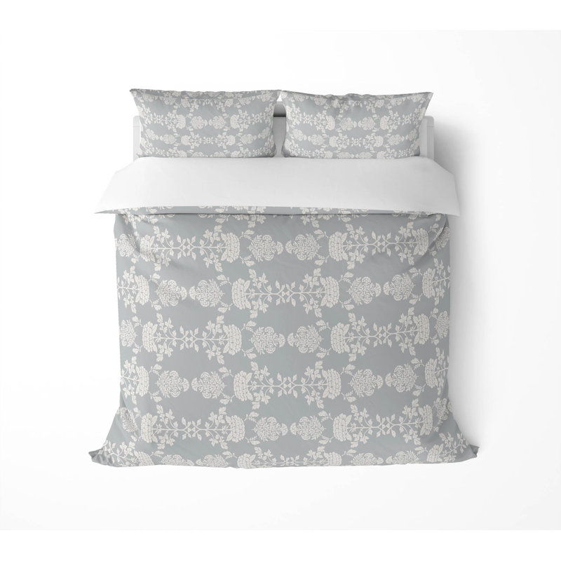 Ensemble d'édredon léger pia, Gris, Édredon grand + 2 taies d'oreiller standard