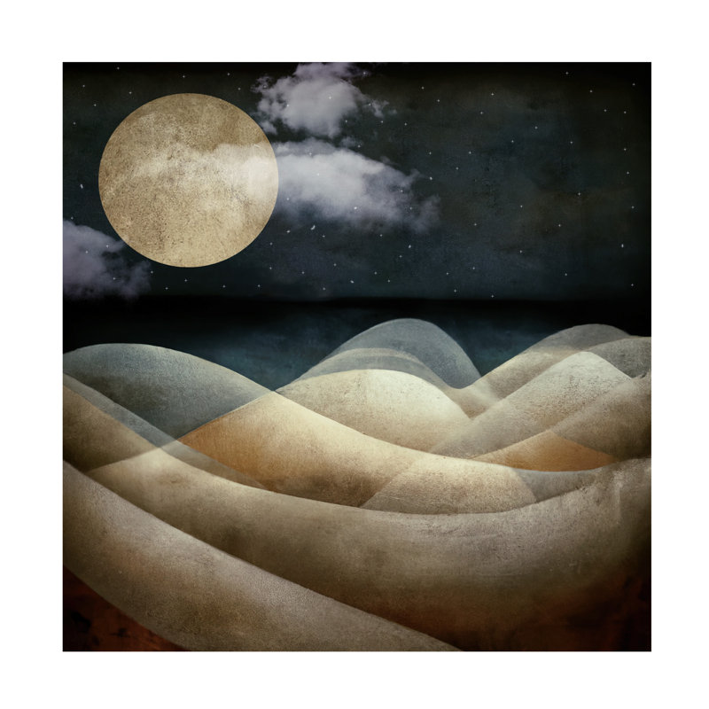 Art sur toile «Bachelo Sasha, la lune et la mer», H 14 po x l 14 po