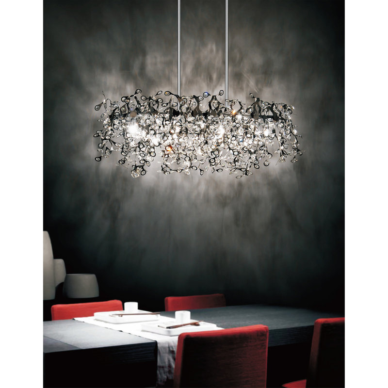 Ambriz 7 - Light Chrome Geometric Pendant