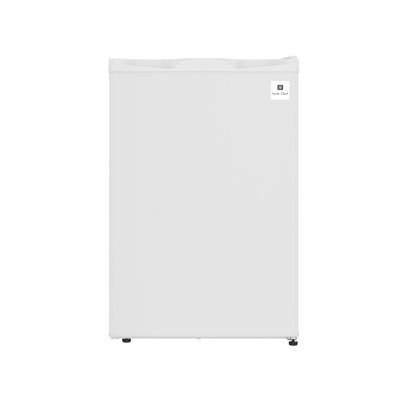 Arctic Chef 2.5 cu. ft. Compact Refrigerator with Chiller Freezer, Can Dispenser, Glass Shelves, 2L Bottle Door Storage, Reversible Door, Flush Back Design, White