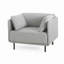 39" Vintage Grey Lounge Chair with Polyester Upholstery-1377184059-1377184053-1377184055