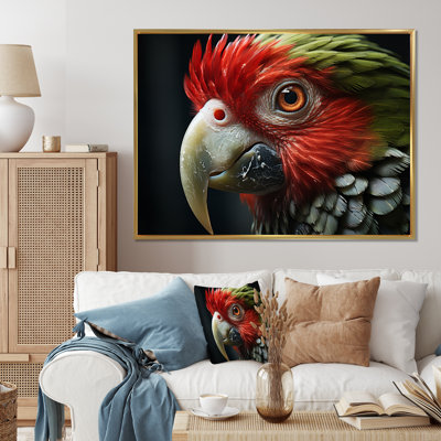 " Red Parrot Portrait "