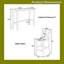 Ensemble de salle à manger à hauteur de bar 48 en bois d'acacia rectangulaire avec 2 chaises et repose-pieds pour petits espaces-69432673