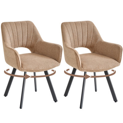 Linen Blend Upholstered Armchair
