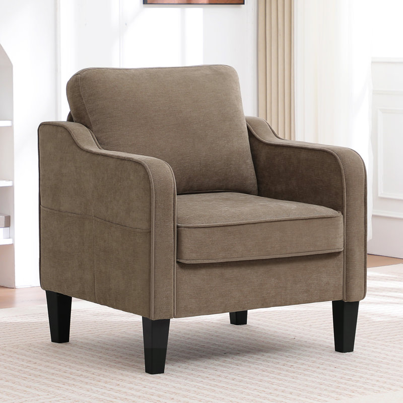 Upholstered Armchair, Brown