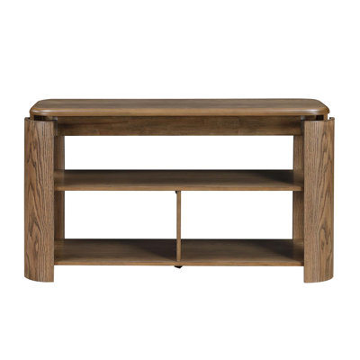 Modern Finish Sofa Table With Storage Shelves, Perfect For Living Room And Entryway Decor