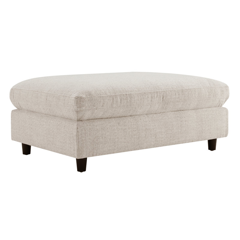 Repose-pieds rectangulaire rembourré 45 po Fleetwood, Tweed blé Nathan