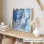 «Abstract Blue Crystal Fractals», reproduction d'art moderne sans cadre-1908406428