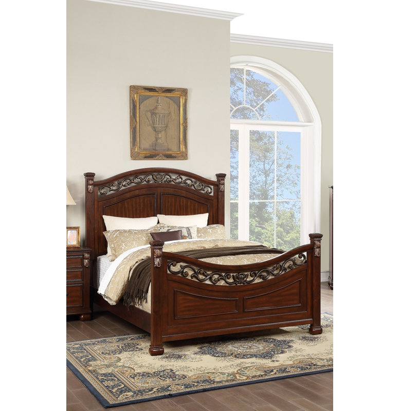 Ensemble de chambre à coucher de luxe avec grand lit et 2 tables de chevet 3 pièces