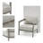 Trombley 4-Piece Aluminum Wicker Patio Conversation Set With 3-Seat Sofa, Coffee Table And Gray Cushions