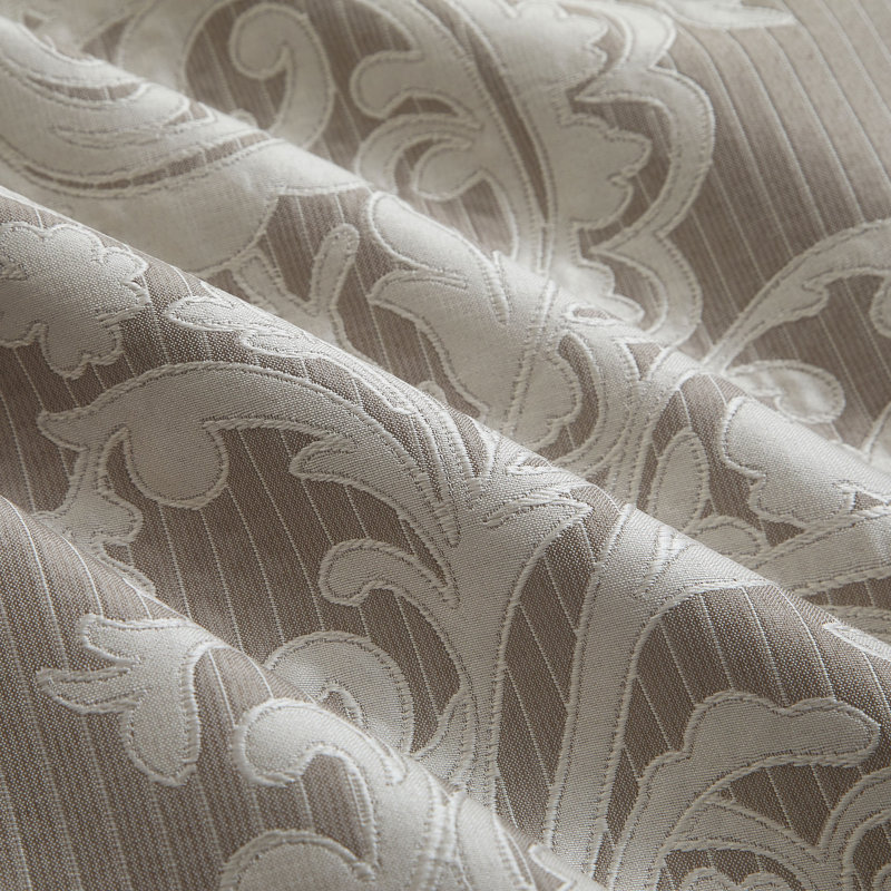 Ensemble d'édredon en jacquard 7 pièces Margret, Rougir, Édredon très grand californien + 6 pièces suppl