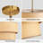 18 in 5-Light Boho Farmhouse Height Adjustable Pendant Light with Double-layer Natural Woven Linen Shade-1612128133