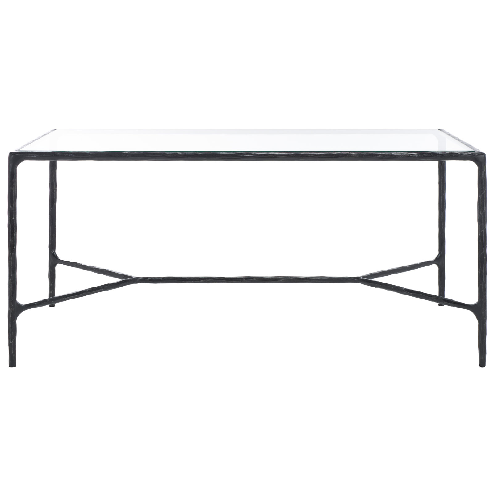 Evelynn 4 Legs Coffee Table, Clear, Black
