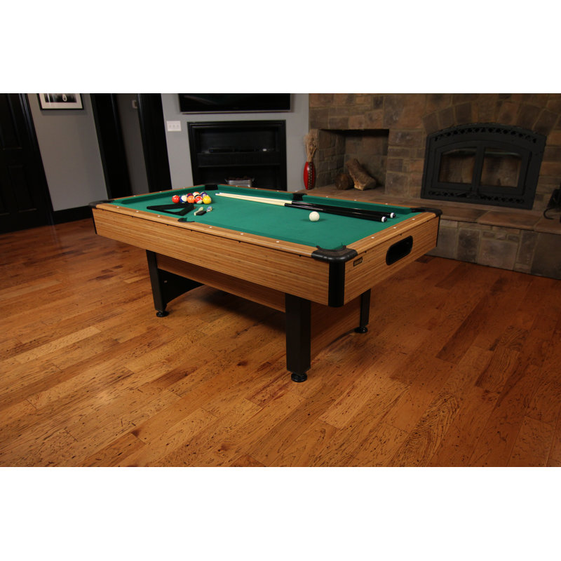 Mizerak 6.5' Bamboo Laminate Billiard Table with Green Nylon Cloth