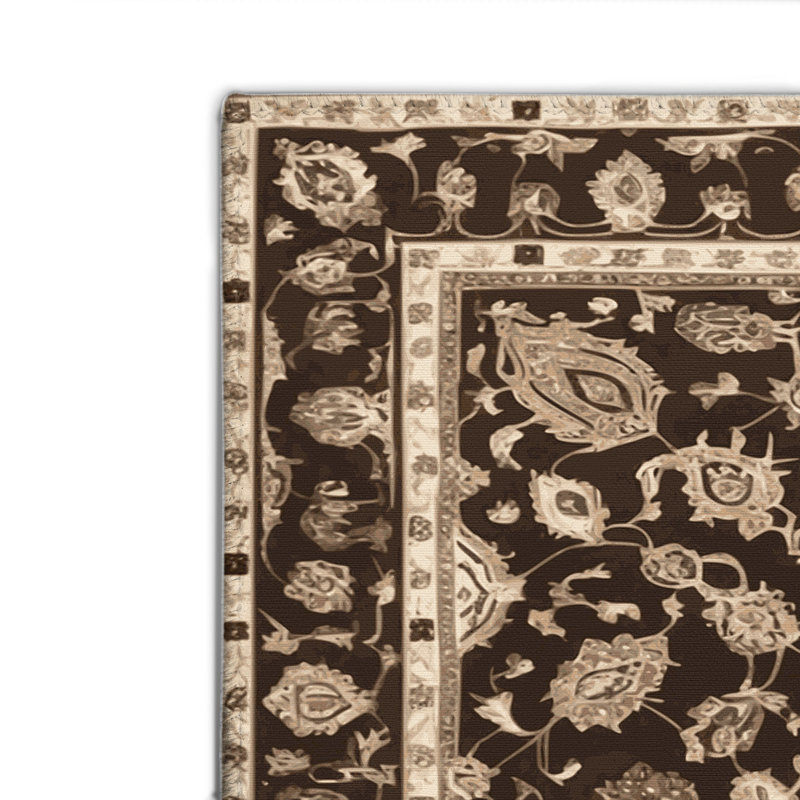 Tapis noir intérieur et extérieur Tabriz, Rectangulaire 8 pi x 10 pi