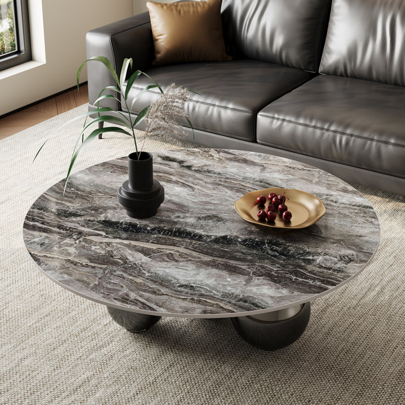 Table basse Tahmid, Noir, noir, noir, noir, Marbre noir