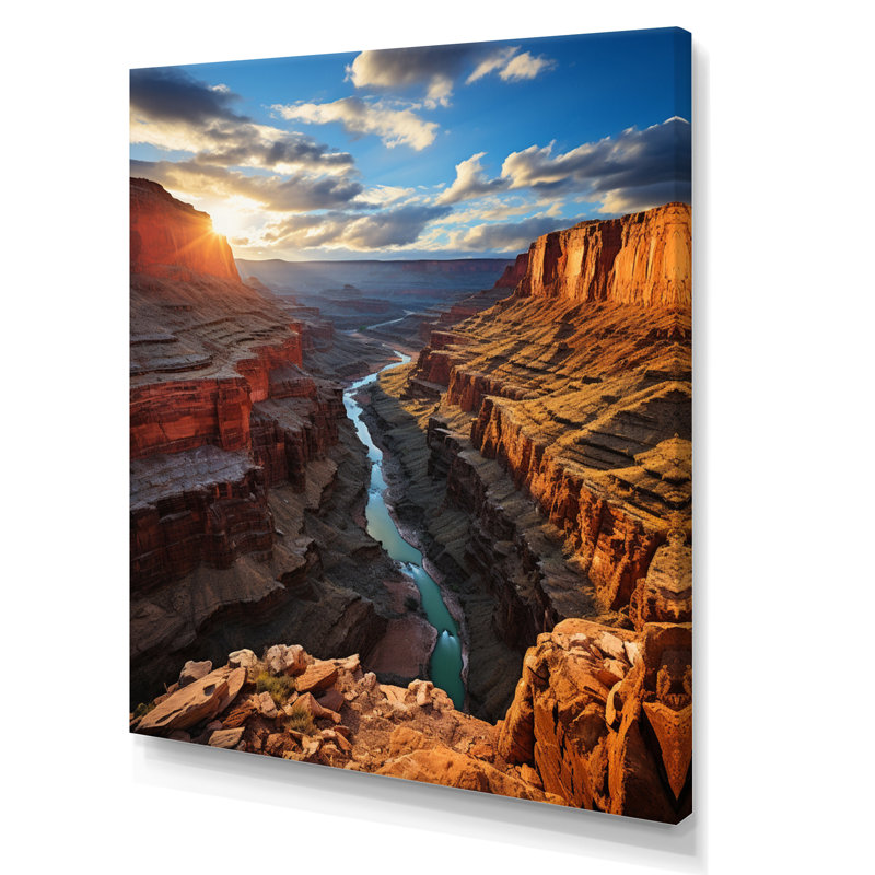 «Canyon Unveiling Majesty I», art mural sur toile, H 20 po x l 12 po x P 1 po, Toile tendue
