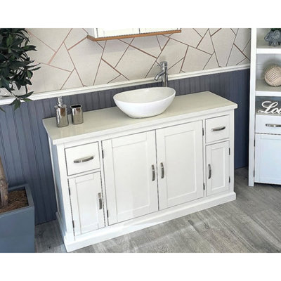 Apodaca 1230mm Single Bathroom Vanity with Vessel Ceramic Basin