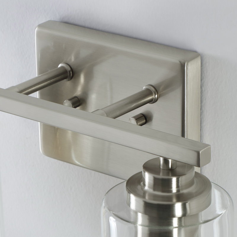 Quitterie - Éclairage pour meuble-lavabo, Nickel brossé, Clear, 2