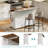 43.7'' Kitchen Island with Charging Station, Drop-Leaf Table & 3 Drawers, Adjustable Shelving Cart-1282018189-1282018186