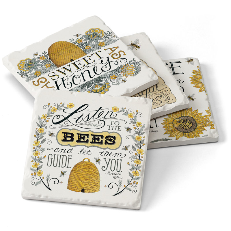 Paquet de 4 sous-verres Beehive