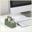 Porte-télécommande festonné, organisateur de bureau de style ferme pour stylos et pinceaux de maquillage, vert