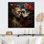 Roses, jour des morts, Portrait mexicain I - art mural mexicain en métal