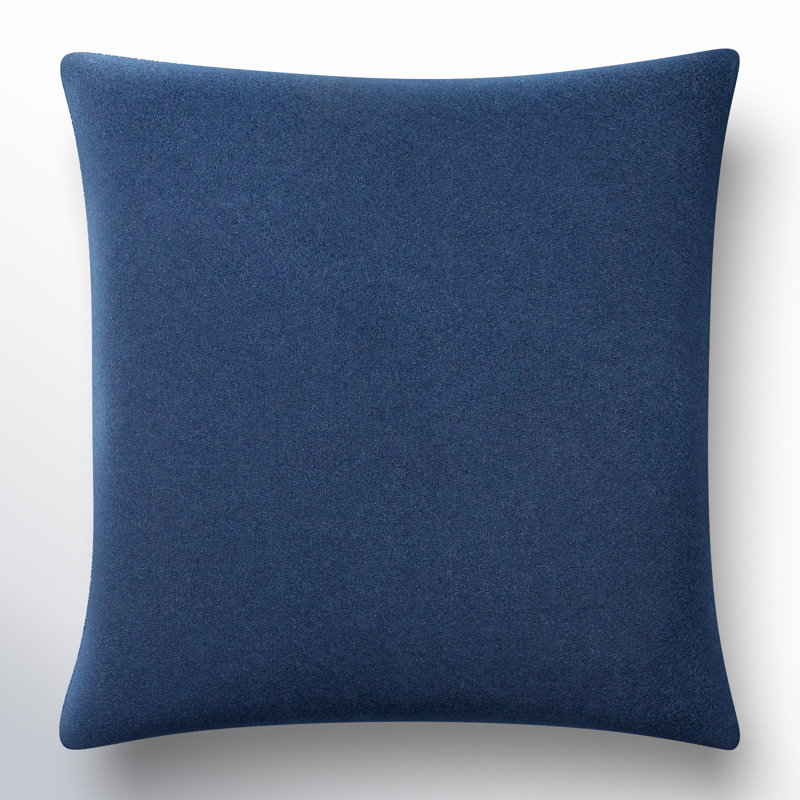 Coussin Alcona, 20 po x 20 po, Duvet, Bleu foncé