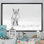 Croquis de renard noir et blanc en hiver II - reproduction de cadre flottant sur toile