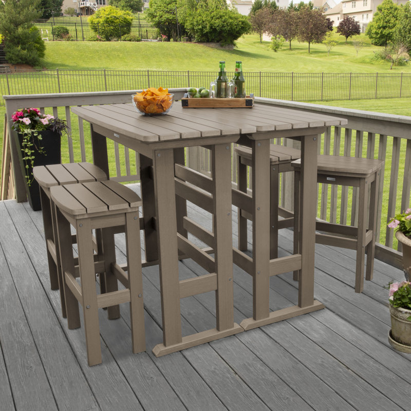 Arihaant 4 - Person Patio Dining Set with Rectangular Table, Woodland Brown