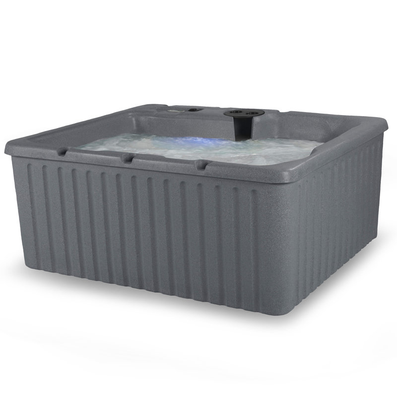 Current® 3-4 Person Plug and Play Hot Tub Spa with Stainless Steel Heater, 14 Hydrotherapy Jets, LED Lighting, Insulated Cover Included