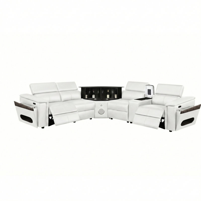 29.58 " Faux Leather Power Reclining Sectional
