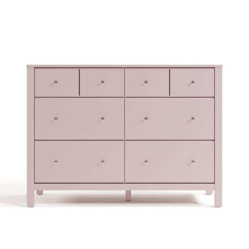 Commode double 6 tiroirs Horizon, Rosé
