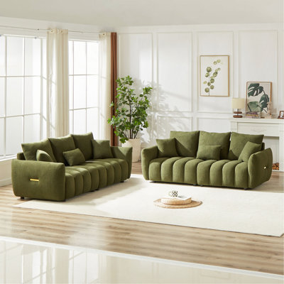 Combo canapé, canapé de salon moderne, canapé en peluche, cadre en bois, mobilier d'appartement