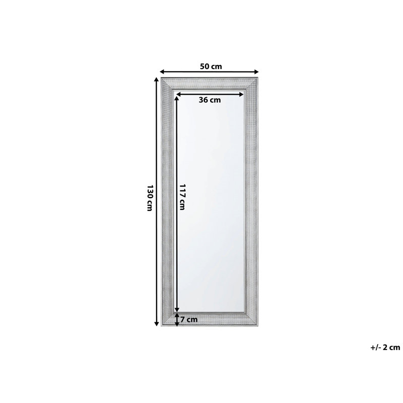 Caston Flat Wall Mirror, 130cm H x 50cm W