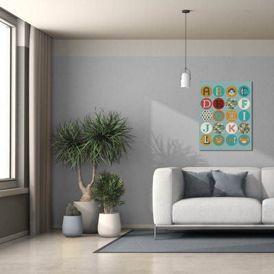 Toile épique Graffiti «Luciens Alphabet 1» par Chariklia Zarris, 26 po x 34 po