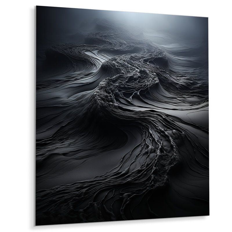 Gris onyx abîme de pierre - Art mural en métal géode de pierre, H 20 po x l 12 po x P 1 po