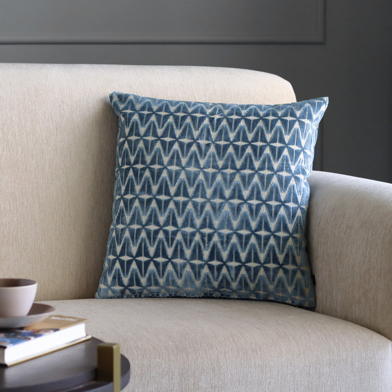 Housse de coussin Zenith, Bleu céramique