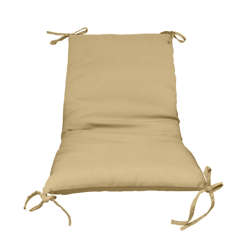 Coussin de chaise de salon intérieur/extérieur, Tissage uni Sunbrella® Plainweave Spectrum sable