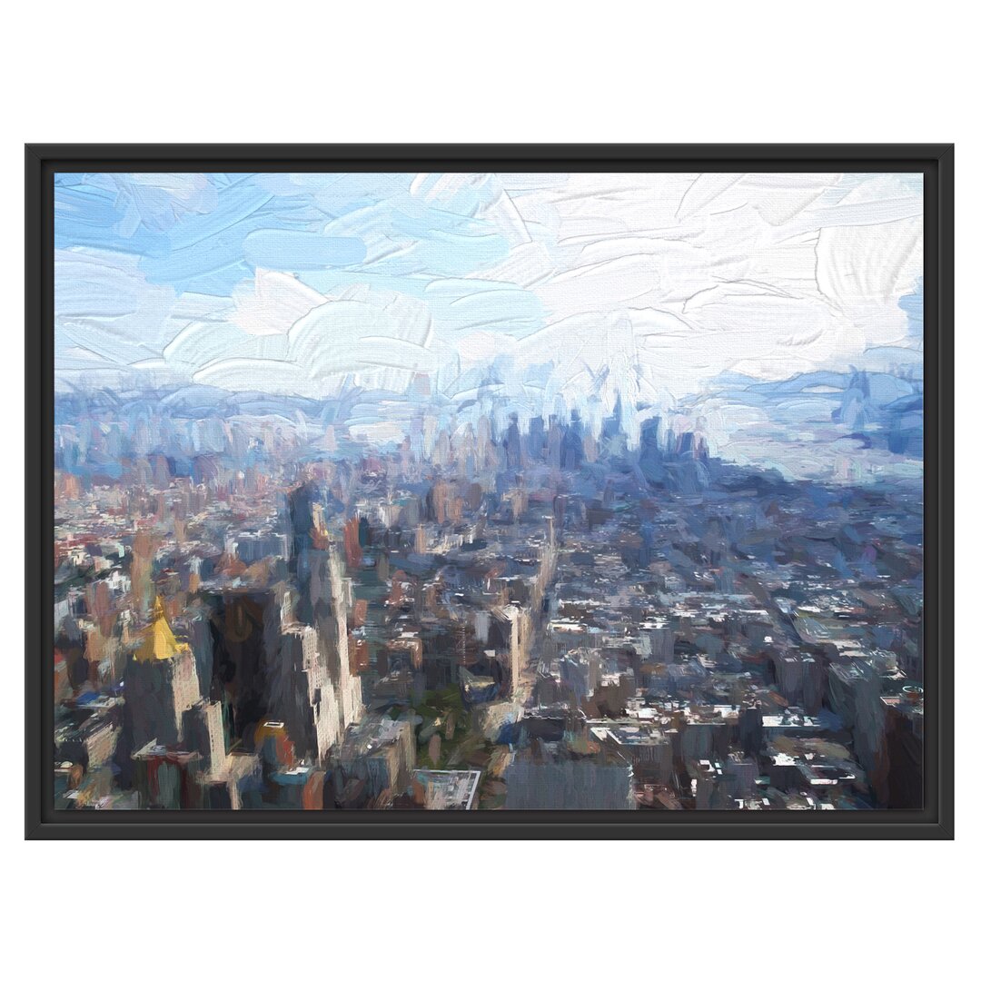 Gerahmtes Wandbild New York City Panorama Kunst