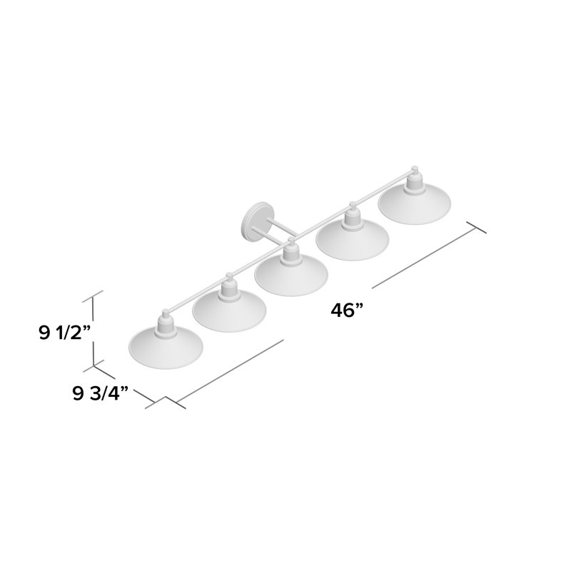 Alyias 5 - Light Dimmable Vanity Light, Brushed Nickel